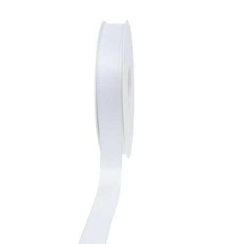 Floristik24 Decoratieband wit 15mm 50m