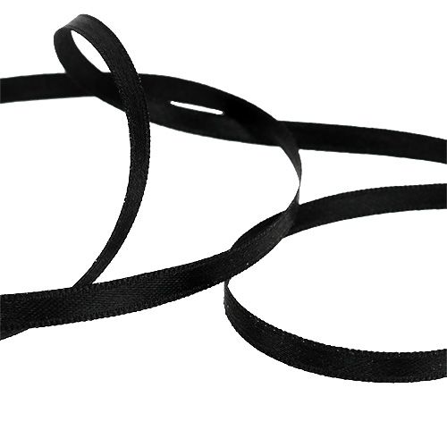 Decoratief lint zwart 6mm 50m | Floristik24.nl