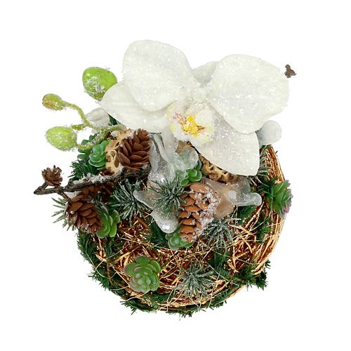 Floristik24 Decoratieve bol Ø15cm koper