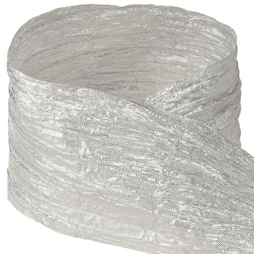 Artikel Decoratief lint cadeaulint tafellint zilver licht 75mm 15m