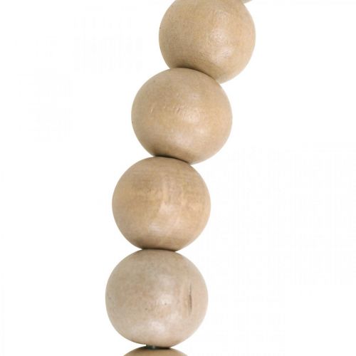 Artikel Sierring houten kralen natuur hangende decoratie tafeldecoratie Ø30cm 2st