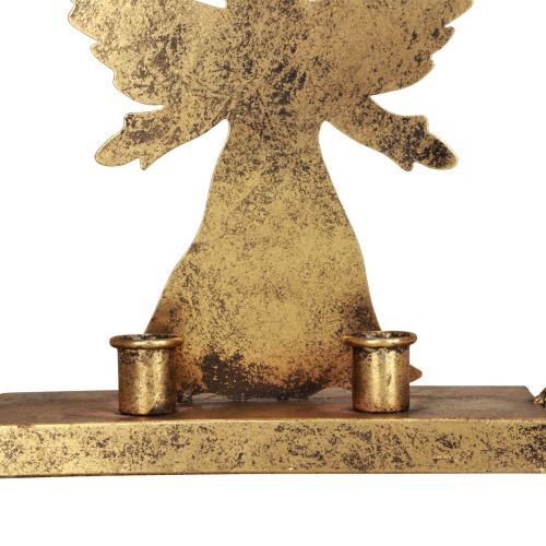 Floristik24 Decoratieve ring metalen engel sierkaarshouder Kerstmis Ø37,5cm