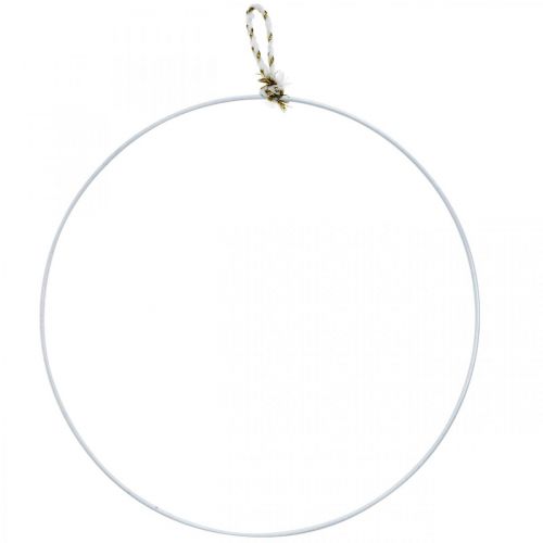 Floristik24 Sierring metaal wit om metalen ring op te hangen Ø38cm 3st