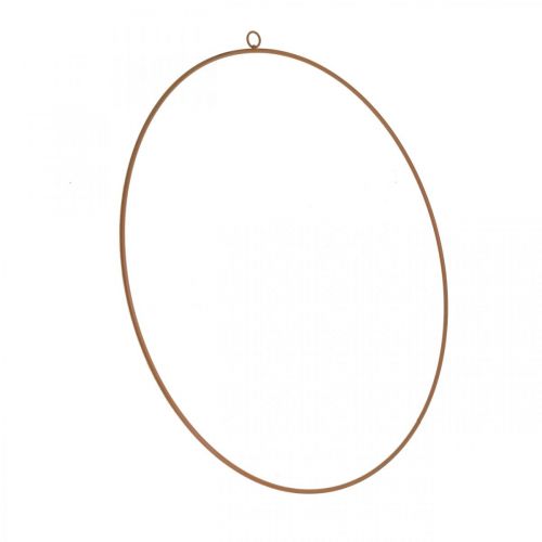 Artikel Sierring metaal, metalen ring om op te hangen, sierring patina Ø28cm 4st