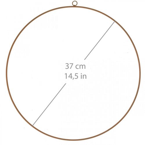 Floristik24 Decoratieve hoepel, metalen ring, decoratieve ring om patina op te hangen Ø37cm 3st