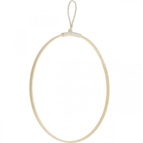 Floristik24 Decoratieve ring om op te hangen, raamdecoratie, wanddecoratie natuurlijke kleuren Ø30cm 4st