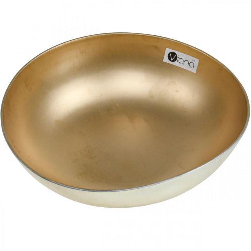 Floristik24 Sierschaal goud plantenschaal kunststof Ø30cm H9cm