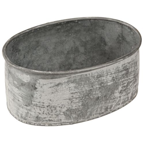 Artikel Decoratieve metalen schaal ovaal grijs L22,5/19,5/16cm set van 3