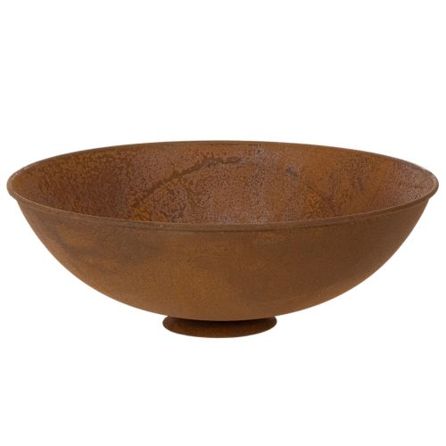 Decoratieve metalen schaal, roestkleurig, vintage decor, Ø34cm H12cm kopen | Floristik24.nl