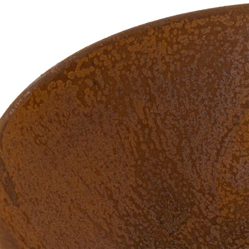 Artikel Decoratieve metalen schaal, roestkleurig, vintage decor, Ø34cm H12cm