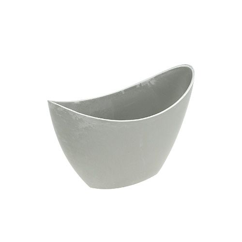 Artikel Decoratieve kom kunststof grijs 20cm x 9cm H11,5cm 1 stuk