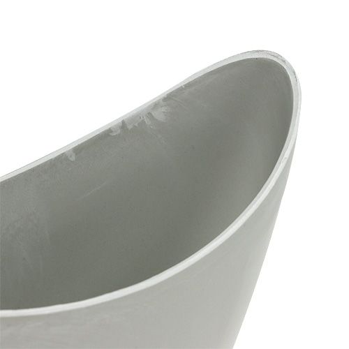 Artikel Decoratieve kom kunststof grijs 20cm x 9cm H11,5cm 1 stuk