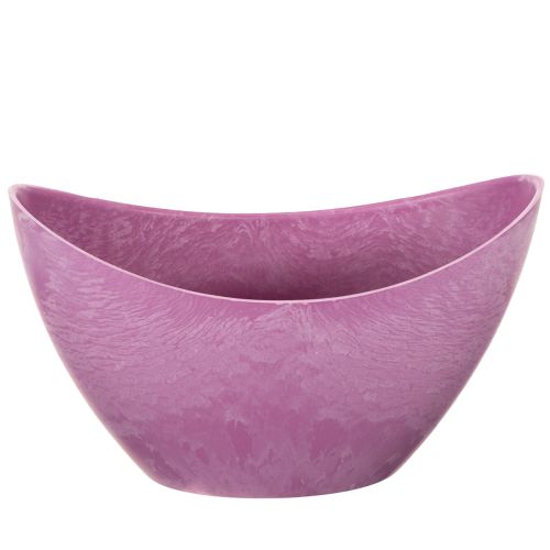 Decoratieve schaal van roze plastic, 20 cm x 9 cm x 11,5 cm (1 stuk). | Floristik24.nl