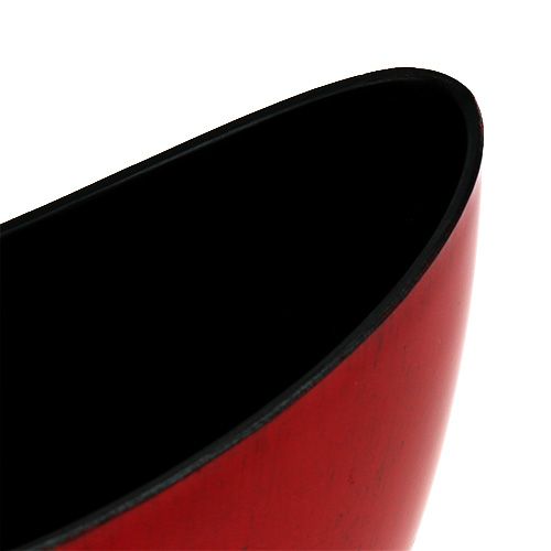 Artikel Decoratieve schaal kunststof rood-zwart 24cm x 10cm x 14cm 1 st