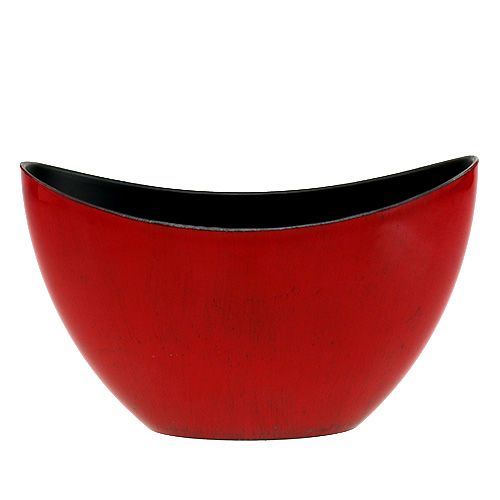 Artikel Decoratieve schaal kunststof rood-zwart 24cm x 10cm x 14cm 1 st