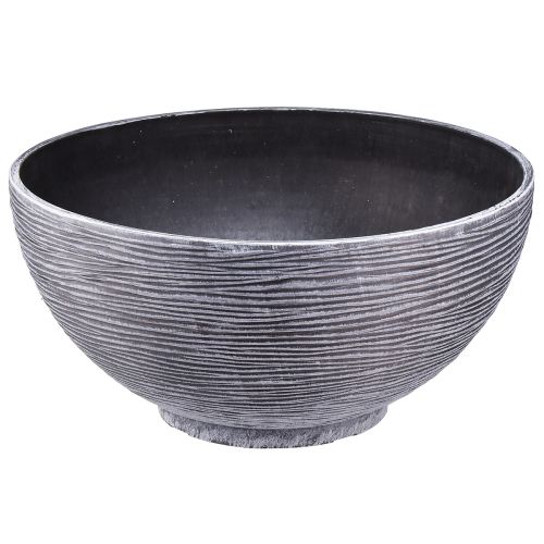 Artikel Decoratieve schaal ronde plantenschaal grijs zwart Ø40cm H19,5cm