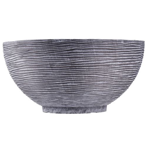Artikel Decoratieve schaal ronde plantenschaal grijs zwart Ø40cm H19,5cm