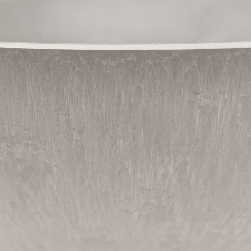 Artikel Decoratieve schaal met voet, plantenbak rond, grijs, Ø19cm, H8cm
