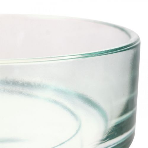 Floristik24 Decoratieve schaal glas glazen schaal rond plat helder Ø15cm H5cm