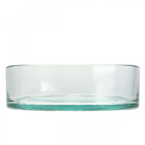 Floristik24 Decoratieve schaal glas glazen schaal rond plat helder Ø15cm H5cm
