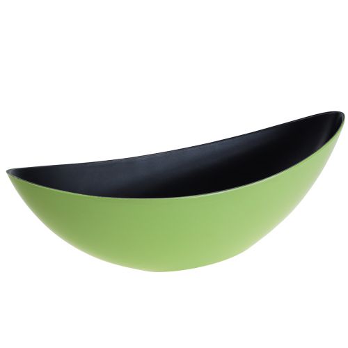 Decoratieve schaal ovaal plantenboot groen 38,5x12,5x13cm