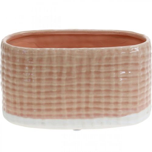 Decoratieve schaal, plantschip, bloembak, keramiek decoratiemand patroon L21cm