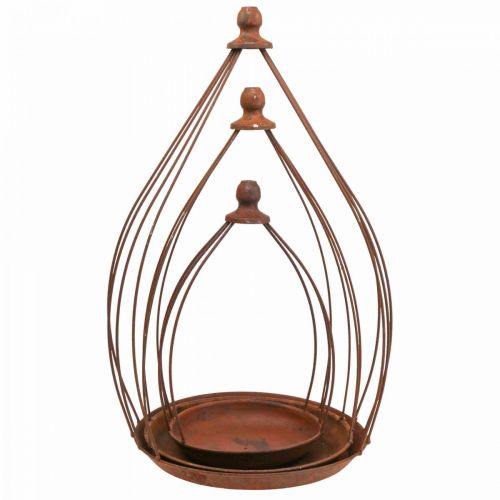 Floristik24 Sierschaal roest patina decoratie hangende decoratie Ø18,5/24,5/27cm