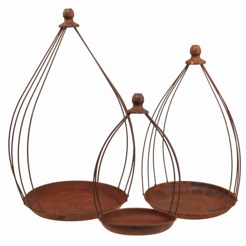 Floristik24 Sierschaal roest patina decoratie hangende decoratie Ø18,5/24,5/27cm