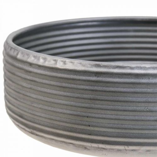 Artikel Decoratieve schaal grote metalen schaal grijs 30/38/46cm set van 3