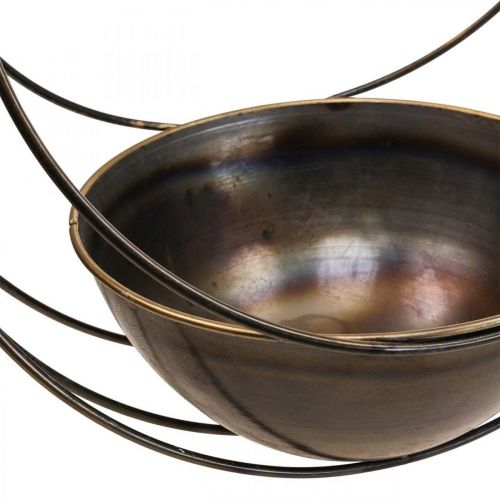 Floristik24 Sierschaal voor hangende bloemenmand metaal Ø31cm H55,5cm
