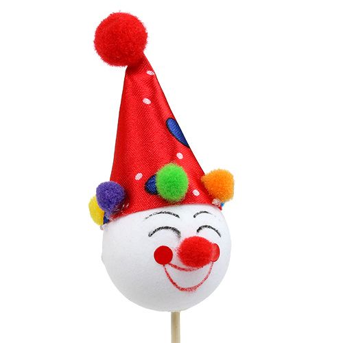 Floristik24 Decoratieve plug clown feestdecoratie tafeldecoratie 6st
