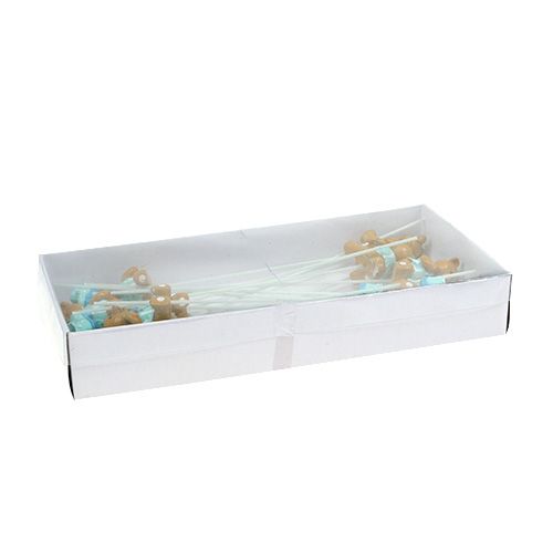 Artikel Decoratieve plugbeer, schoen blauw 1,5-4cm 16 st