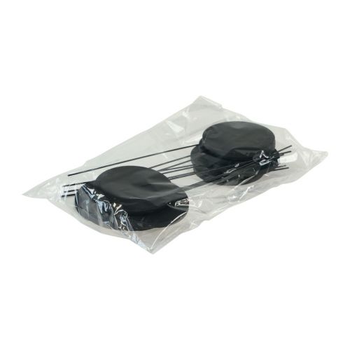 Artikel Decoratieve plug houten plank rond zwart Ø6cm L15cm 12st