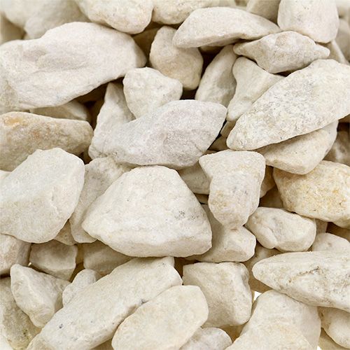 Floristik24 Decoratiestenen 9mm - 13mm 2kg crème