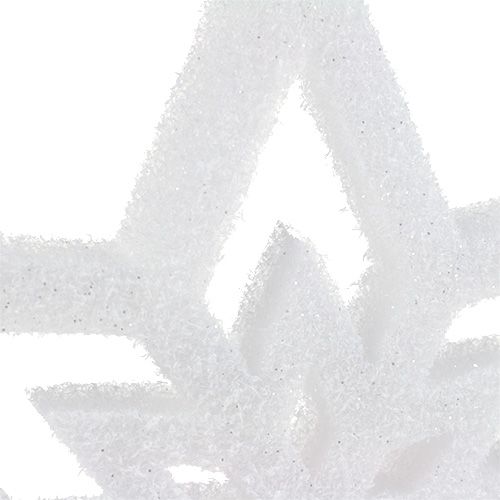 Artikel Decoratieve ster wit, besneeuwd 28cm L40cm 1 stuk