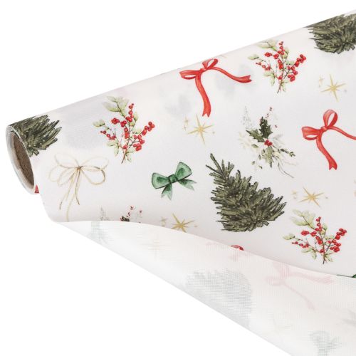 Decoratiestof voor kerst, per meter verkocht, 120 cm breed, 2 stuks | Floristik24.nl