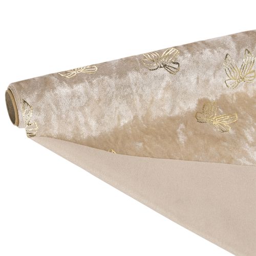 Tafelloper, decoratieve stof, met patroon, brede strikken, 35x120cm, 2 stuks | Floristik24.nl