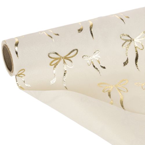 Tafelloper, decoratieve stof met smalle strikken, op rol, 120x35cm, 2 stuks | Floristik24.nl
