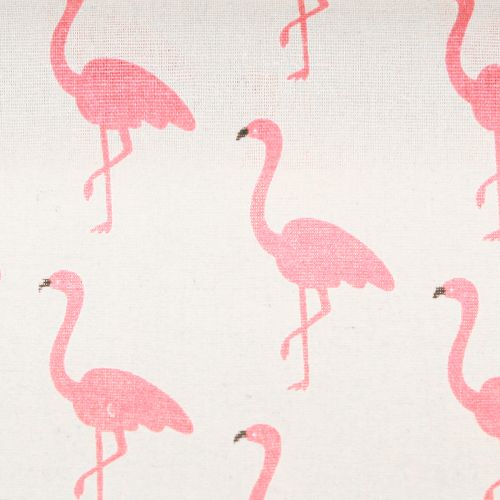Artikel Decoratieve stof flamingo wit-roze 30cm x 3m