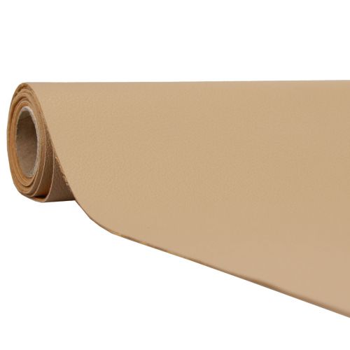 Floristik24 Kunstleer beige decoratieve stof leren tafelloper 33 cm×1,35 m