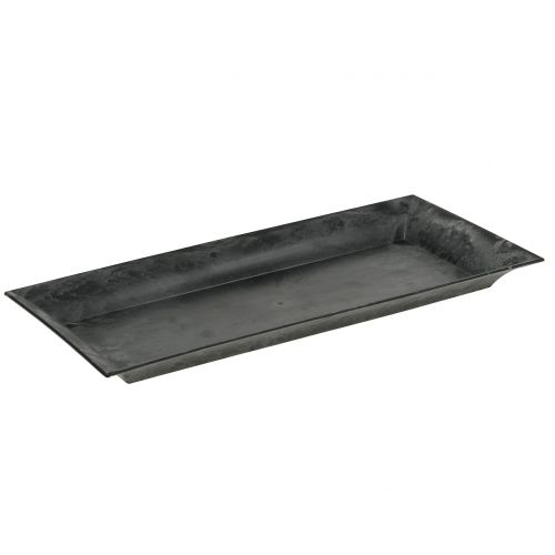 Decoratief dienblad gemarmerd antraciet 36x17cm 6st