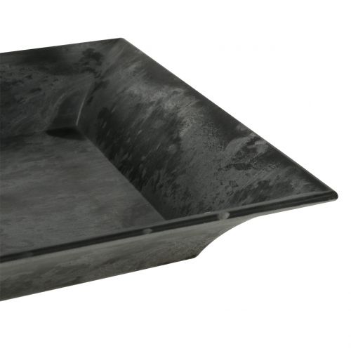 Artikel Decoratief dienblad gemarmerd antraciet 36x17cm 6st