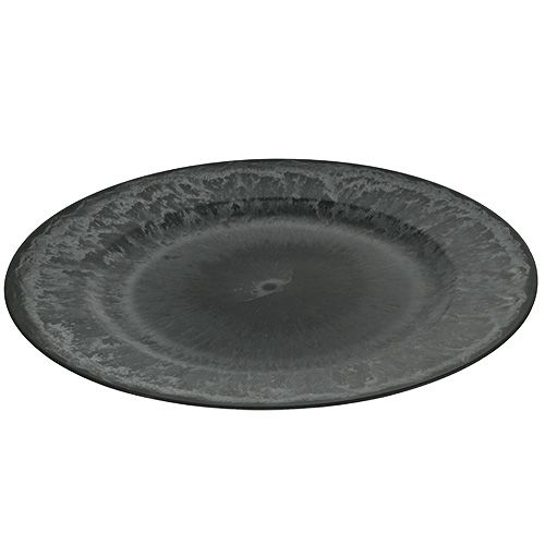 Floristik24 Decoratief bord antraciet Ø33cm