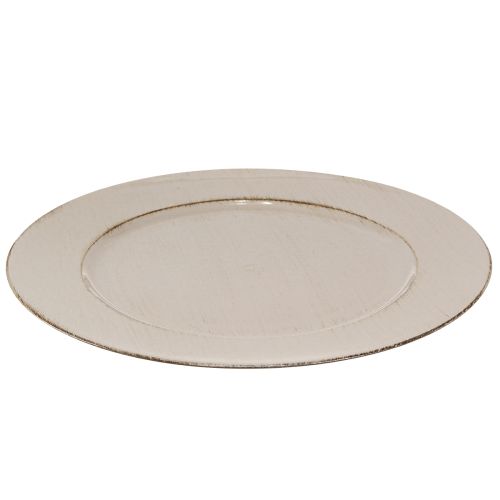 Artikel Decoratief bord kunststof decoratief kunststof bord grijsbruin Ø33cm