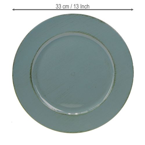 Artikel Decoratief bord kunststof decoratief kunststof bord petrolbruin Ø33cm