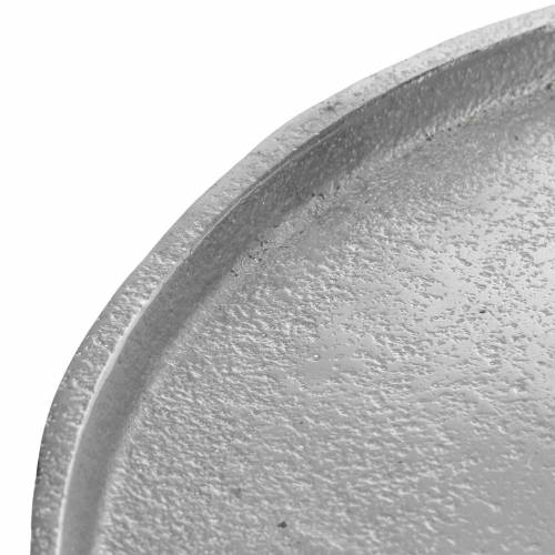 Floristik24 Decoratief bord klei Ø31cm zilver