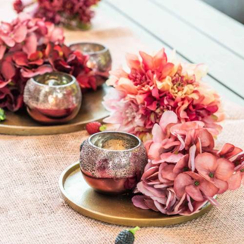 Floristik24 Sierbord klei Ø20cm goud