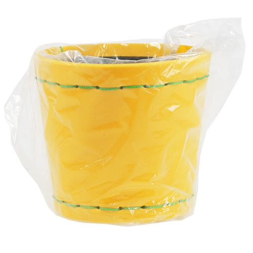Floristik24 Bloempot geel Ø12cm H11,5cm, 1st