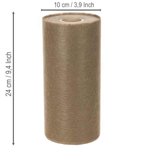 Tafeldecoratierol van vliesstof, 24 cm x 25 m, in bruin, voor feestelijke tafels. | Floristik24.nl