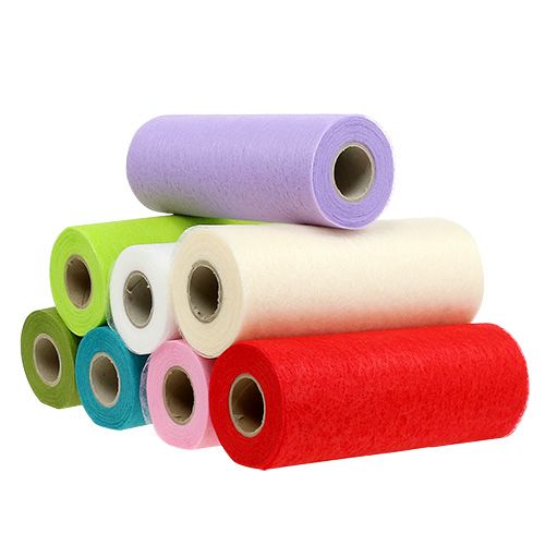 Decoratieve fleece tafelloper 23cm gekleurd 25m